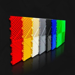 Klicktec® 3D Werkstattboden – 6er Set | satte Farben, 480 g/Fliese