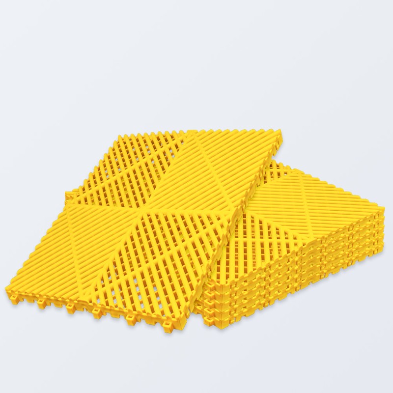Klicktec® 3D Werkstattboden – 6er Set | satte Farben, 480 g/Fliese