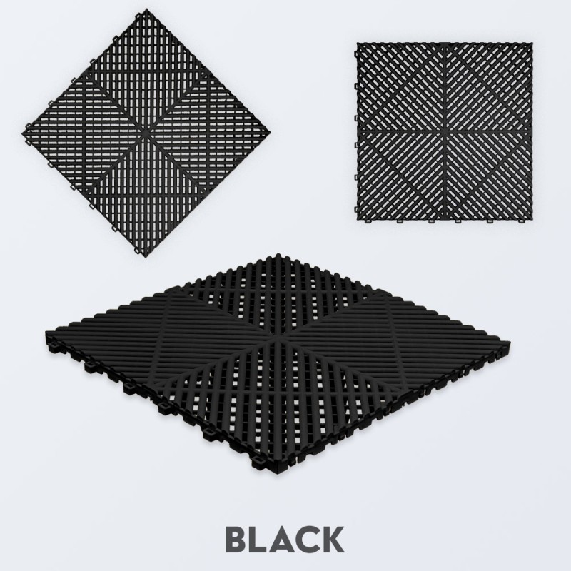 Klicktec® 3D Werkstattboden – 6er Set | satte Farben, 480 g/Fliese